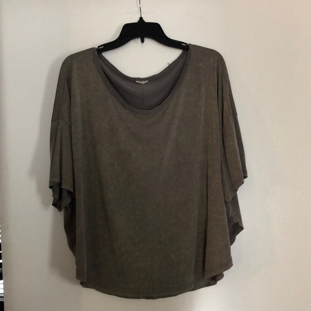 Gray summer flowing shirt